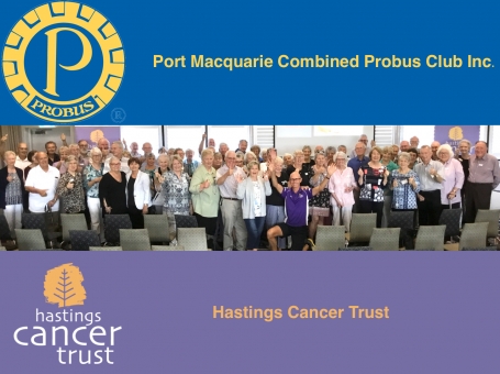 Port Macquarie Combined Probus Club invites Hastings Cancer Trust to speak at their monthly meeting.