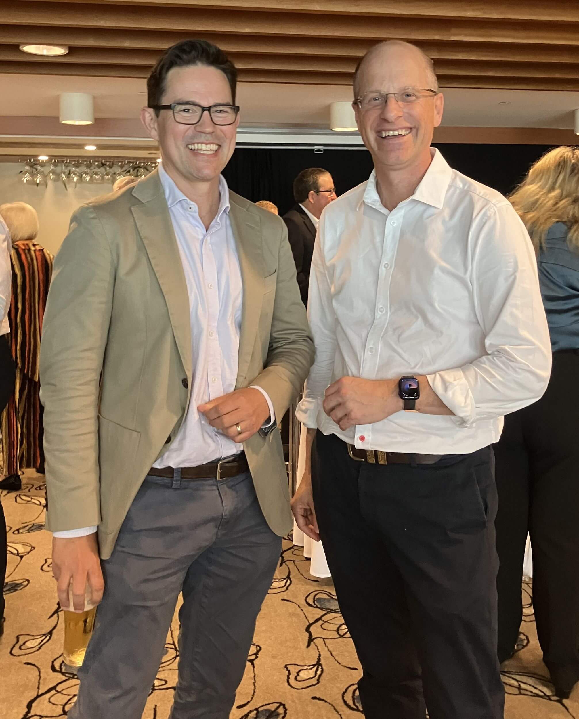 Drs Stephen Begbie and Baerin Houghton at the 2023 grants presentation evening