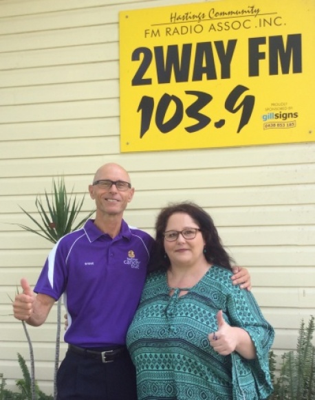 On the air waves at 2 Way FM Community Radio host Beverly